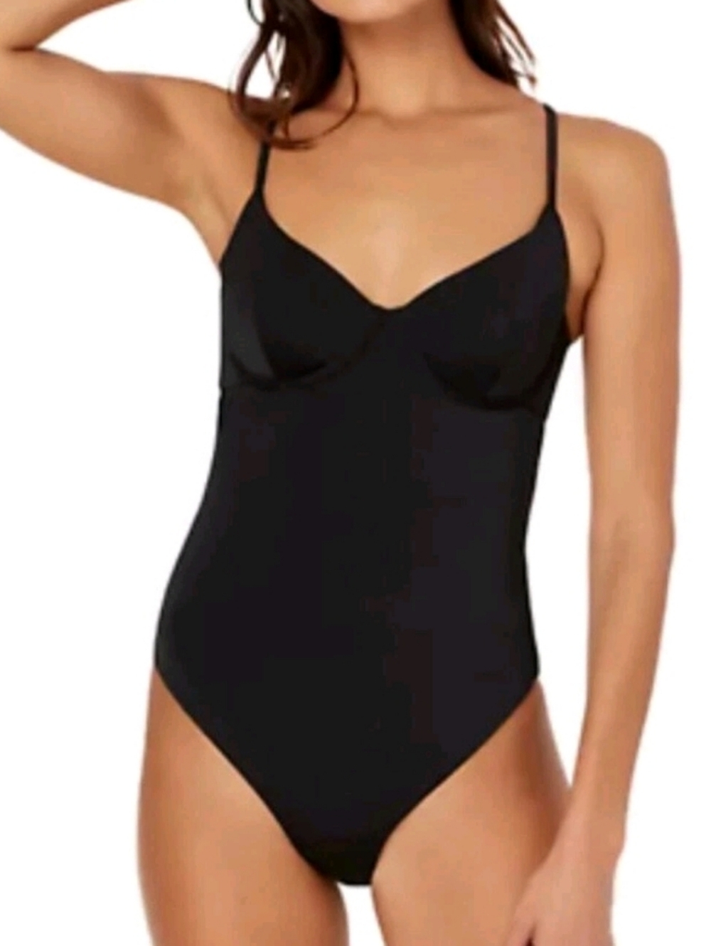 Andie Bermuda One-Piece Swimsuit Black New Medium Tall